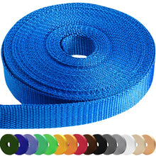 TECEUM 3/4" & 5/8" & 1" & 1.5" & 2" Webbing – 10 25 50 Yards – 40+ Colors – Heavy Duty 1 Inch 1.5 Inch 2 Inch Backpack Straps – Webbing for Outdoors Indoors Crafting DIY