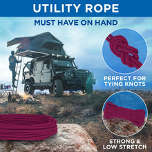 TECEUM 500lb Cotton Rope 3/16” (5 mm) – 50 FT | 100 FT– Strong All-Purpose Braided Rope – Natural Cotton – for Crafting, Сamping, Clothes Line, DIY, Indoor & Outdoor Use – Natural