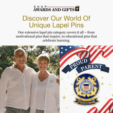 SHOP AWARDS AND GIFTS United States Military Sash Ribbon Proud Parent Lapel Pin - Multiple Branches, Styles for Mom and Dad, Gift Boxed