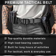 TECEUM Tactical Belt – Gray B4 L – Heavy-Duty Military, Work, Hiking,Rigger, Utility, EDC Men’s Belts – Quick-Release – Nylon Web