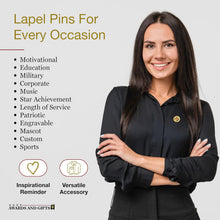 SHOP AWARDS AND GIFTS 1 Inch Commitment To Safety Hard Hat Enameled Lapel Pin, 12 Pack, For Men, Women, Unisex Lapel Pin Award and Gift