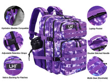 LHI Military Tactical Backpack for Men and Women 45L Army 3 Days Assault Pack Bag Large Rucksack with Molle System - Black