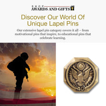 SHOP AWARDS AND GIFTS Service Lapel Pins, US Federal Government Logo Seal, Recognition Gift, 5/8 Inch, Pack of 6, Gold, 35 Years