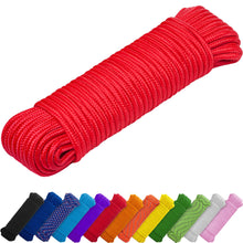 TECEUM Rope – 1/4” & 3/8” – 90 FT | 150 FT – Strong All-Purpose Utility Rope – Camping, Crafting, Flag Pole, Indoor & Outdoor – Polypropylene Nylon Poly Lightweight Diamond Braided Cord – Black