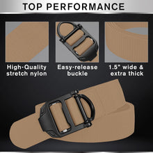 TECEUM Tactical Belt – Coyote B4 S – Heavy-Duty Military, Work, Hiking,Rigger, Utility, EDC Men’s Belts – Quick-Release – Nylon Web