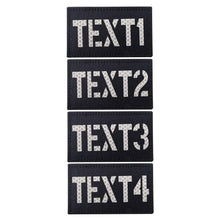 Custom Reflective Call Sign Laser Cut Patch IR Flag Patch (4 Pack, Black)