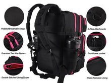 LHI Military Tactical Backpack for Men and Women 45L Army 3 Days Assault Pack Bag Large Rucksack with Molle System - Black