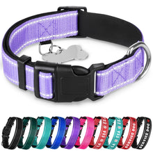 TECEUM Reflective Dog Collar – Hot Pink – M – Extra Soft Padding – Basic Nylon Pet Collar – Quick Release Buckle – Fits Small, Medium and Large Dogs, Puppies, Cats – ESA & Service Dog Options