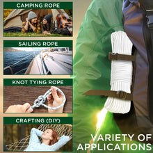 TECEUM Rope – 1/4” & 3/8” – 90 FT | 150 FT – Strong All-Purpose Utility Rope – Camping, Crafting, Flag Pole, Indoor & Outdoor – Polypropylene Nylon Poly Lightweight Diamond Braided Cord – Black