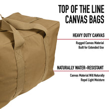 Rothco Canvas Parachute Cargo Bag – Extra Large Travel Duffle Bag with 75L Capacity