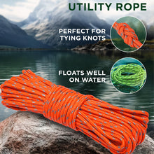 TECEUM Rope – 1/4” & 3/8” – 90 FT | 150 FT – Strong All-Purpose Utility Rope – Camping, Crafting, Flag Pole, Indoor & Outdoor – Polypropylene Nylon Poly Lightweight Diamond Braided Cord – Black