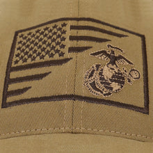 Rothco USMC Eagle, Globe and Anchor/US Flag Low Pro Cap - Patriotic Marine Corps Hat