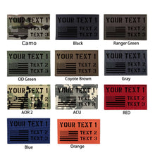 Custom Personalized Infrared IR Laser Cut ID Panel Patch Blood Type callsign Patch US American IR Flag Patch