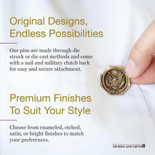 SHOP AWARDS AND GIFTS Service Lapel Pins, US Federal Government Logo Seal, Recognition Gift, 5/8 Inch, Pack of 6, Gold, 45 Years