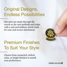 SHOP AWARDS AND GIFTS United States Military Sash Ribbon Proud Parent Lapel Pin - Multiple Branches, Styles for Mom and Dad, Gift Boxed
