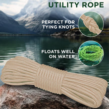 TECEUM Rope – 1/4” & 3/8” – 90 FT | 150 FT – Strong All-Purpose Utility Rope – Camping, Crafting, Flag Pole, Indoor & Outdoor – Polypropylene Nylon Poly Lightweight Diamond Braided Cord – Black