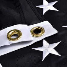 Thin Blue Line Flag-3x5 ft with Embroidered Stars, Sewn Stripes, Brass Grommets, UV Protection, 300D Nylon Black White and Blue American Police Flag