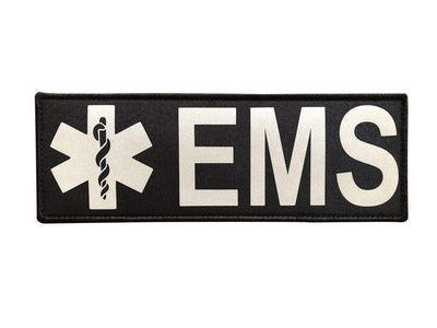 Reflective EMS EMT Star of Life Back Panel Patch(11x4 Inch)