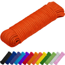 TECEUM Rope – 1/4” & 3/8” – 90 FT | 150 FT – Strong All-Purpose Utility Rope – Camping, Crafting, Flag Pole, Indoor & Outdoor – Polypropylene Nylon Poly Lightweight Diamond Braided Cord – Black