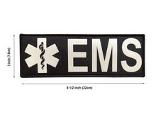 Reflective EMS EMT Star of Life Back Panel Patch(11x4 Inch)