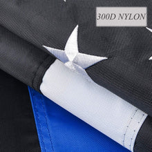 Thin Blue Line Flag-3x5 ft with Embroidered Stars, Sewn Stripes, Brass Grommets, UV Protection, 300D Nylon Black White and Blue American Police Flag