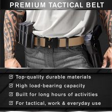 TECEUM Tactical Belt – Coyote B1 L – Heavy-Duty Military, Work, Hiking,Rigger, Utility, EDC Men’s Belts – Quick-Release – Nylon Web