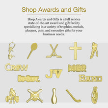 SHOP AWARDS AND GIFTS Gold Service Bar Chenille Lapel Pin, Sports Team Varsity Letterman Jacket Achievement Recognition, 1-1/4 Inch, Pack of 20