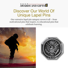 SHOP AWARDS AND GIFTS Service Lapel Pins, US Federal Government Logo Seal, Recognition Gift, 5/8 Inch, Pack of 6, Silver, 25 Years