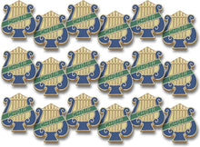 SHOP AWARDS AND GIFTS 1 Inch Choir Music Note Lyre Lapel Pin Musical Group Badge, Bulk Pack of 18