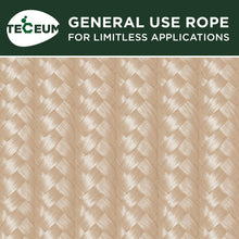 TECEUM Rope – 1/4” & 3/8” – 90 FT | 150 FT – Strong All-Purpose Utility Rope – Camping, Crafting, Flag Pole, Indoor & Outdoor – Polypropylene Nylon Poly Lightweight Diamond Braided Cord – Black