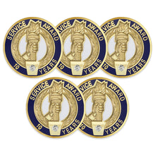SHOP AWARDS AND GIFTS Service Award Enamel Lapel Pins, Appreciation Employee Recognition Work Military Teacher Volunteer, Gift Boxed, 3/4 Inch