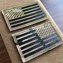 2x3.5 MC Infrared IR US USA American Flag Patch Tactical Vest Patch Hook-Fastener Backing (Forward+Reversed)