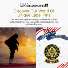 SHOP AWARDS AND GIFTS United States US Veteran Lapel Pin, Retirement and Service, 1-1/8 inch