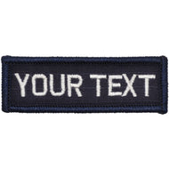 Rectangular Customizable Text 1x3 Patch w/Hook Fastener Patch - Black