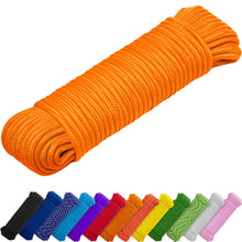 TECEUM Rope – 1/4” & 3/8” – 90 FT | 150 FT – Strong All-Purpose Utility Rope – Camping, Crafting, Flag Pole, Indoor & Outdoor – Polypropylene Nylon Poly Lightweight Diamond Braided Cord – Black