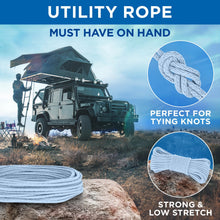 TECEUM 500lb Cotton Rope 3/16” (5 mm) – 50 FT | 100 FT– Strong All-Purpose Braided Rope – Natural Cotton – for Crafting, Сamping, Clothes Line, DIY, Indoor & Outdoor Use – Natural
