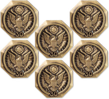 SHOP AWARDS AND GIFTS Service Lapel Pins, US Federal Government Logo Seal, Recognition Gift, 5/8 Inch, Pack of 6, Gold, 30 Years