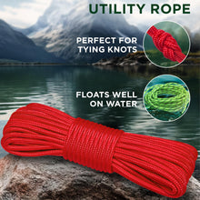 TECEUM Rope – 1/4” & 3/8” – 90 FT | 150 FT – Strong All-Purpose Utility Rope – Camping, Crafting, Flag Pole, Indoor & Outdoor – Polypropylene Nylon Poly Lightweight Diamond Braided Cord – Black