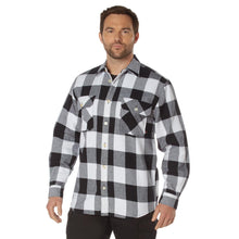 Rothco Buffalo Plaid Flannel Long Sleeve Shirt – Casual Button-Down with Heavyweight 8-oz Cotton Material