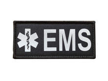 Reflective EMS EMT Star of Life Patch with Hook and Loop (Black)
