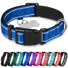 TECEUM Reflective Dog Collar – Hot Pink – M – Extra Soft Padding – Basic Nylon Pet Collar – Quick Release Buckle – Fits Small, Medium and Large Dogs, Puppies, Cats – ESA & Service Dog Options