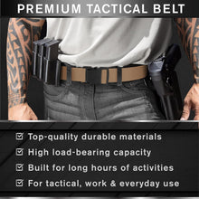 TECEUM Tactical Belt – Coyote B5 M – Heavy-Duty Military, Work, Hiking,Rigger, Utility, EDC Men’s Belts – Quick-Release – Nylon Web