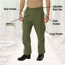 Rothco Vintage Vietnam Rip-Stop Fatigue Pants – Mens BDU Lightweight Utility Cargos
