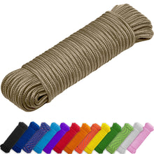 TECEUM Rope – 1/4” & 3/8” – 90 FT | 150 FT – Strong All-Purpose Utility Rope – Camping, Crafting, Flag Pole, Indoor & Outdoor – Polypropylene Nylon Poly Lightweight Diamond Braided Cord – Black
