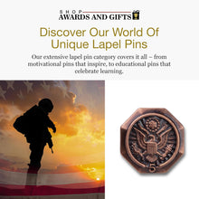 SHOP AWARDS AND GIFTS Service Lapel Pins, US Federal Government Logo Seal, Recognition Gift, 5/8 Inch, Pack of 6, Antique Bronze, 5 Years