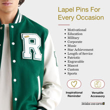 SHOP AWARDS AND GIFTS Gold Service Bar Chenille Lapel Pin, Sports Team Varsity Letterman Jacket Achievement Recognition, 1-1/4 Inch, Pack of 20