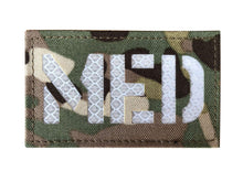 2x3.5 Inch Reflective MC White MED Medic EMS EMT Patch Hook-Fastener Backing