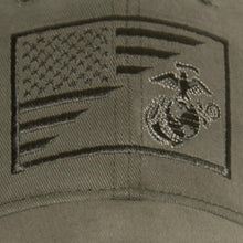 Rothco USMC Eagle, Globe and Anchor/US Flag Low Pro Cap - Patriotic Marine Corps Hat
