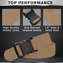 TECEUM Tactical Belt – Coyote B5 M – Heavy-Duty Military, Work, Hiking,Rigger, Utility, EDC Men’s Belts – Quick-Release – Nylon Web