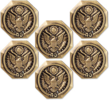SHOP AWARDS AND GIFTS Service Lapel Pins, US Federal Government Logo Seal, Recognition Gift, 5/8 Inch, Pack of 6, Gold, 45 Years